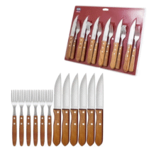 Conjunto Churrasco Garfo e Faca 12 Peças Mor