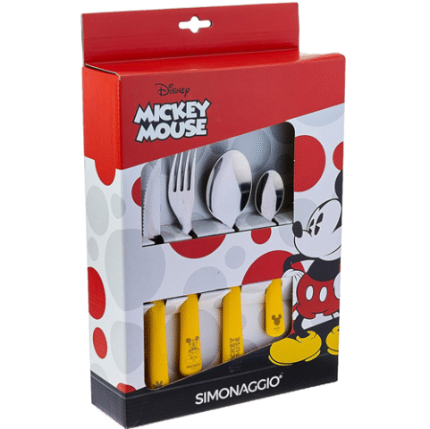 Conjunto de Talheres 24 peças Disney Mickey Simonaggio