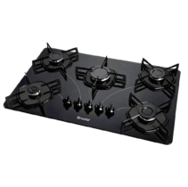 Cooktop A Gás 5 Bocas Braslar Pop Automático Preto Bivolt