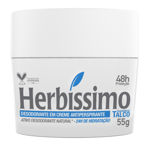 Desodorante Cremoso Herbissimo 55g Talco