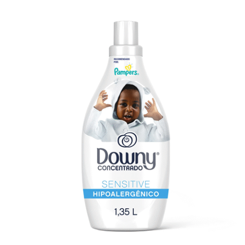 Downy Sensitive Hipoalergênico Amaciante Concentrado para Roupa de Bebê 1,35L