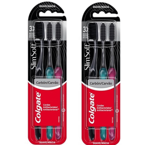 Escova de Dente Colgate Soft Black Com Infusão de Carvão 6 Unidades