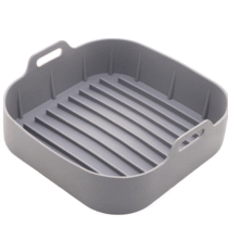 Forma Quadrada de Silicone para Air Fryer 20cm x 7cm Lyor Cinza