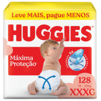 Fralda Huggies Máxima Proteção XXXL 128 Unidades