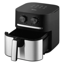 Fritadeira Air Fryer 5,5L Cyclone Preto E Inox Midea