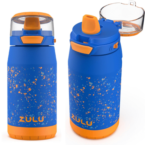 Garrafa de Água Importada Zulu Kids Flex 16oz Tritan Azul