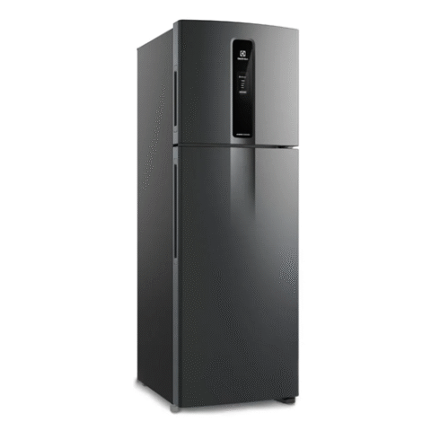 Geladeira Electrolux Frost Free Inverter 390L Efficient AutoSense Duplex Black Inox Look- 220V