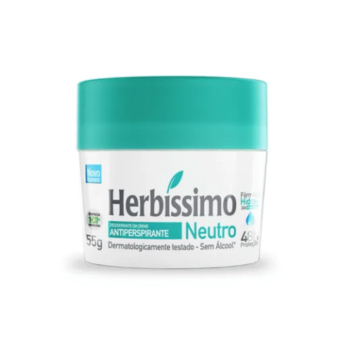 Herbissimo Desodorante em Creme Antiperspirante Neutro 55g