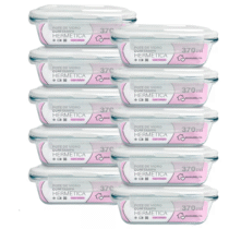 Kit 10 Marmitas Vidro Hermético Vidro Tampa Trava 370ml Manubelita