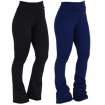 Kit 2 Leggings Feminina Flare Suplex Peluciada Cós Alto Click Mais Bonita