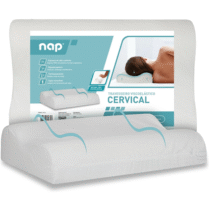 Kit 2 Travesseiros NAP Nasa Cervical D40 Anatômico Ergonômico Ortopédico Antifúngico Antiácaro com Capa Removivel
