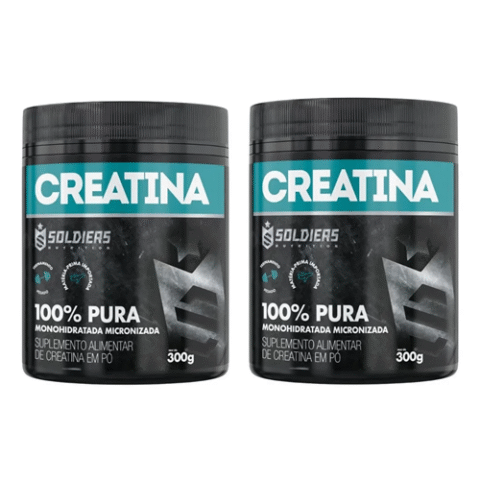 Kit 2 Unidades Creatina Pote 300g Soldiers Nutrition