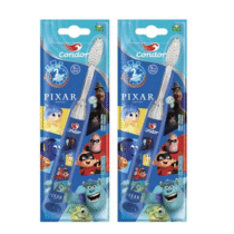 Kit 2 Unidades Escova Dental Infantil LED Pixar Condor