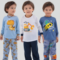 Kit 3 Pijama Infantil Manga Longa Menino Inverno Mavi