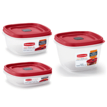 Kit 3 Potes de Armazenamento Rubbermaid Red