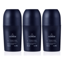 Kit 3 Unidades Desodorante Antitranspirante Roll-on Natura Homem (4 opções)