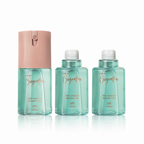 Kit 3 Unidades Desodorante Spray Corporal Biografia Feminino