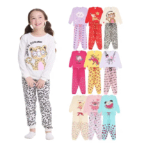 Kit 4 Pijamas Infantil Manga Longa Menina Sortido Universo Encantado