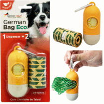 Kit Dispenser + 2 Rolos Cata Caca Saquinhos Higiênicos para Cães Germanhart