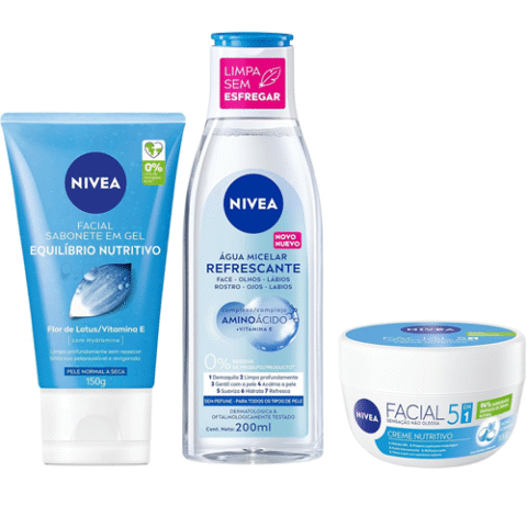Kit Rotina Diária Nivea Todos os Tipos de Pele
