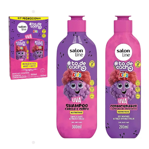 Kit Salon Line Kids Shampoo + Condicionador de Uva #todecacho