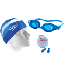 Kit Speedo 3 em 1 Swim Slc Azul