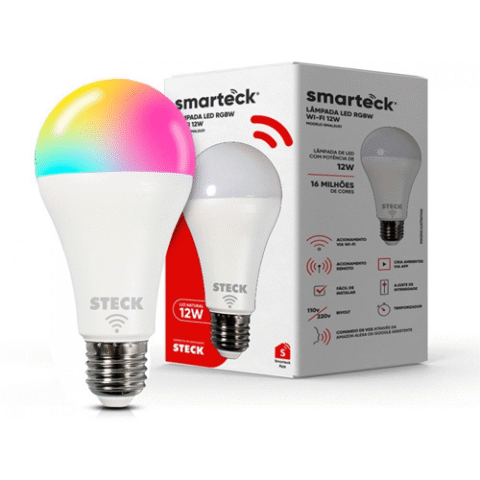 Lâmpada Inteligente Steck 12W RGBW Wi-Fi Bivolt