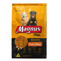Magnus Ração Seca Para Cães Adultos Chips Carne e Frango 15Kg