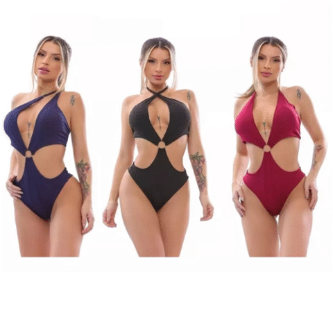 Maiô Feminino Engana Mamãe Bojo Argola Amarrar