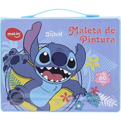 Maleta para Pintura Stitch com 64 Itens