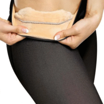 Meia Calça De Lã Térmica Translúcida Forrada