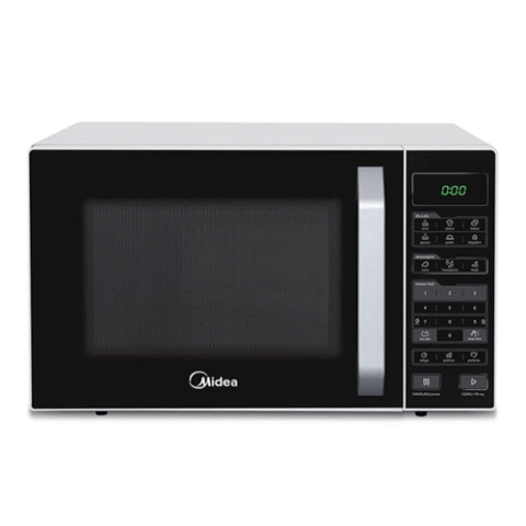 Micro Ondas 27L Branco Porta Preta SmartPlate Midea