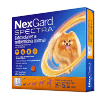 NexGard 1 Tablete Spectra Antipulgas e Vermífugo Cães 2kg a 3,5kg