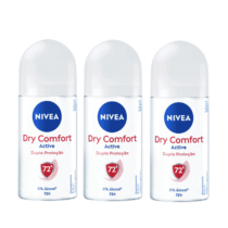Nivea 3 Unidades Desodorante Antitranspirante Roll On Dry Comfort 50ml