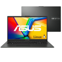 Notebook ASUS VivoBook Go 15 AMD RYZEN 3 7320U, 4 GB, 128 GB SSD, KeepOS, Tela 15,6″ FHD Mixed Black