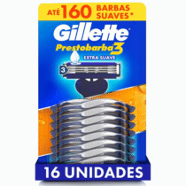 Pack 16 Unidades Gillette Aparelho de Barbear Prestobarba3