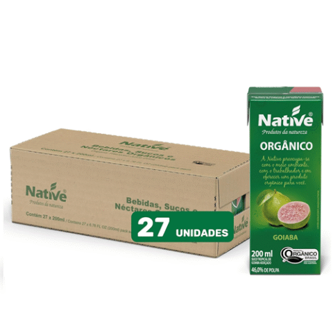 Pack 27 Unidades Suco de Goiaba Orgânico Native 200ml