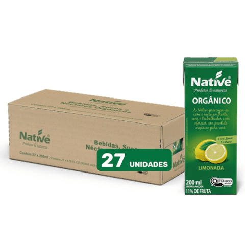 Pack 27 Unidades Suco Limonada Orgânica Native 200ml