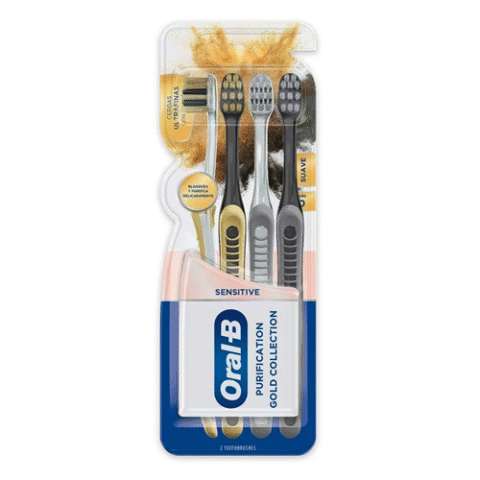 Pack 4 unidades Escova Dental Oral-B Purification Gold Collection
