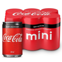 Pack 6 unidades Coca Cola Sem Açúcar Lata 220ml