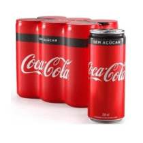 Pack 6 unidades Coca Cola Sem Açúcar Lata 310ml