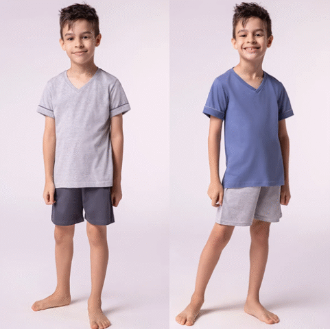 Pijama Lupo Kids Masculino Curto Algodão