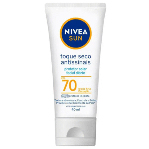 Protetor Solar Facial Nivea Sun Toque Seco Antissinais Fps70 40ml