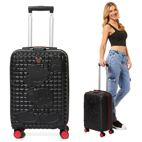 Mala De Viagem Pequena Preto Mickey Luxcel