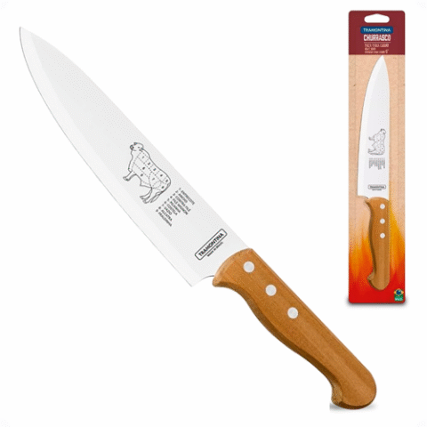 Faca para Churrasco 8″ com Cabo de Madeira Tramontina