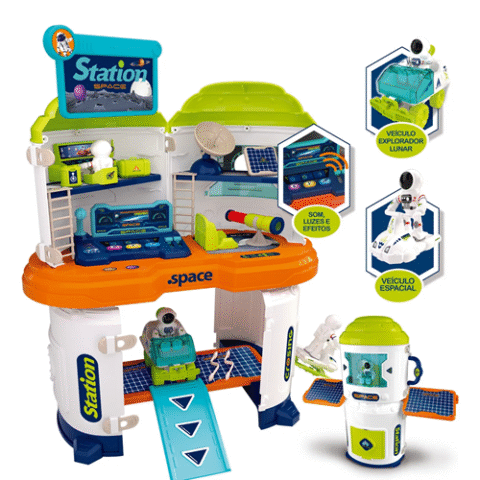 Bancada Infantil Estação Espacial Com Luz E Som Replay Kids