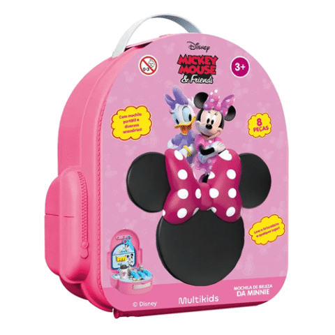 Brinquedo Mochila Consultório Da Minnie Com Acessórios