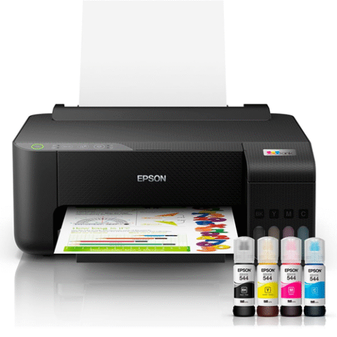Impressora Epson EcoTank L1250 – Tanque de Tinta Colorida, Wi-Fi Direct, Comando de voz, Bivolt