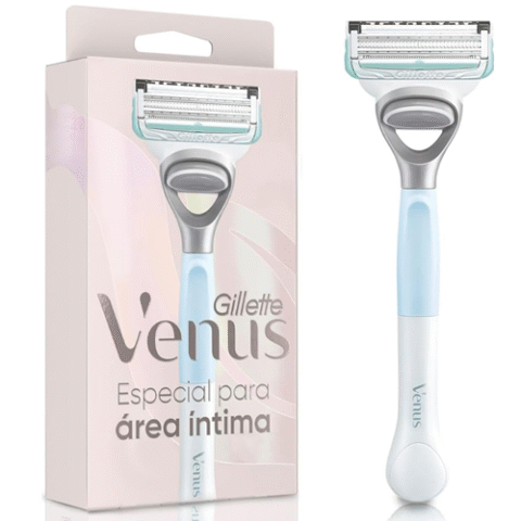 Gillette Venus Especial Para Área Íntima Recarregável com Barra Anti-irritação