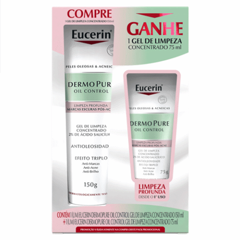 Kit Eucerin Gel de Limpeza Facial Concentrado 150ml + Gel de Limpeza Facial Concentrado 75ml